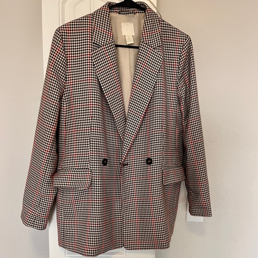 Oversize or Size 12 Chevron Blazer H&M